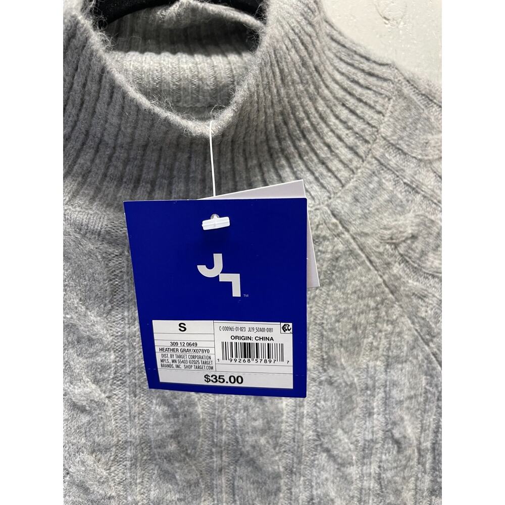 Joy Lab Women's Cropped Sweater Size Small Heather Gray New With Tags - Picture 3 of 8